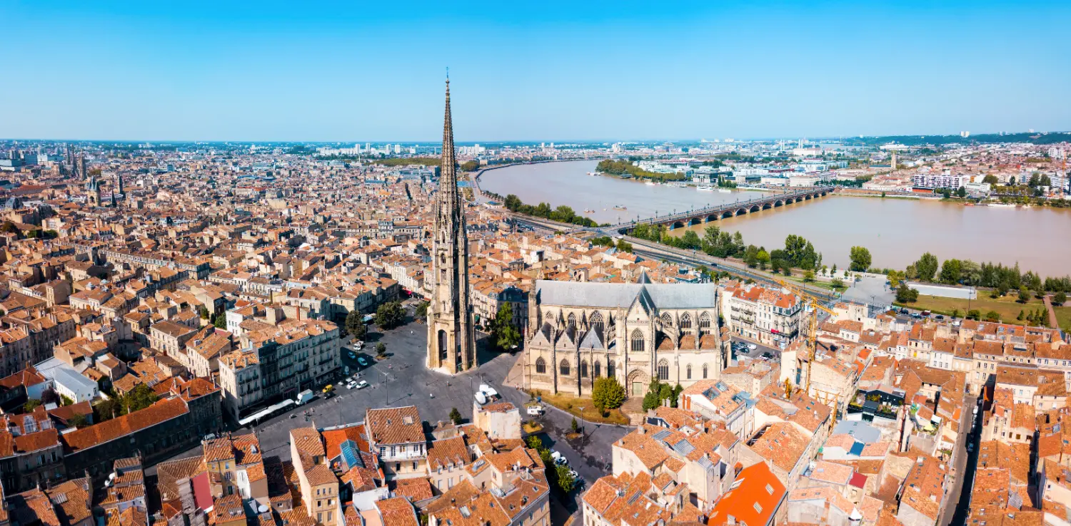 Bordeaux vue du ciel